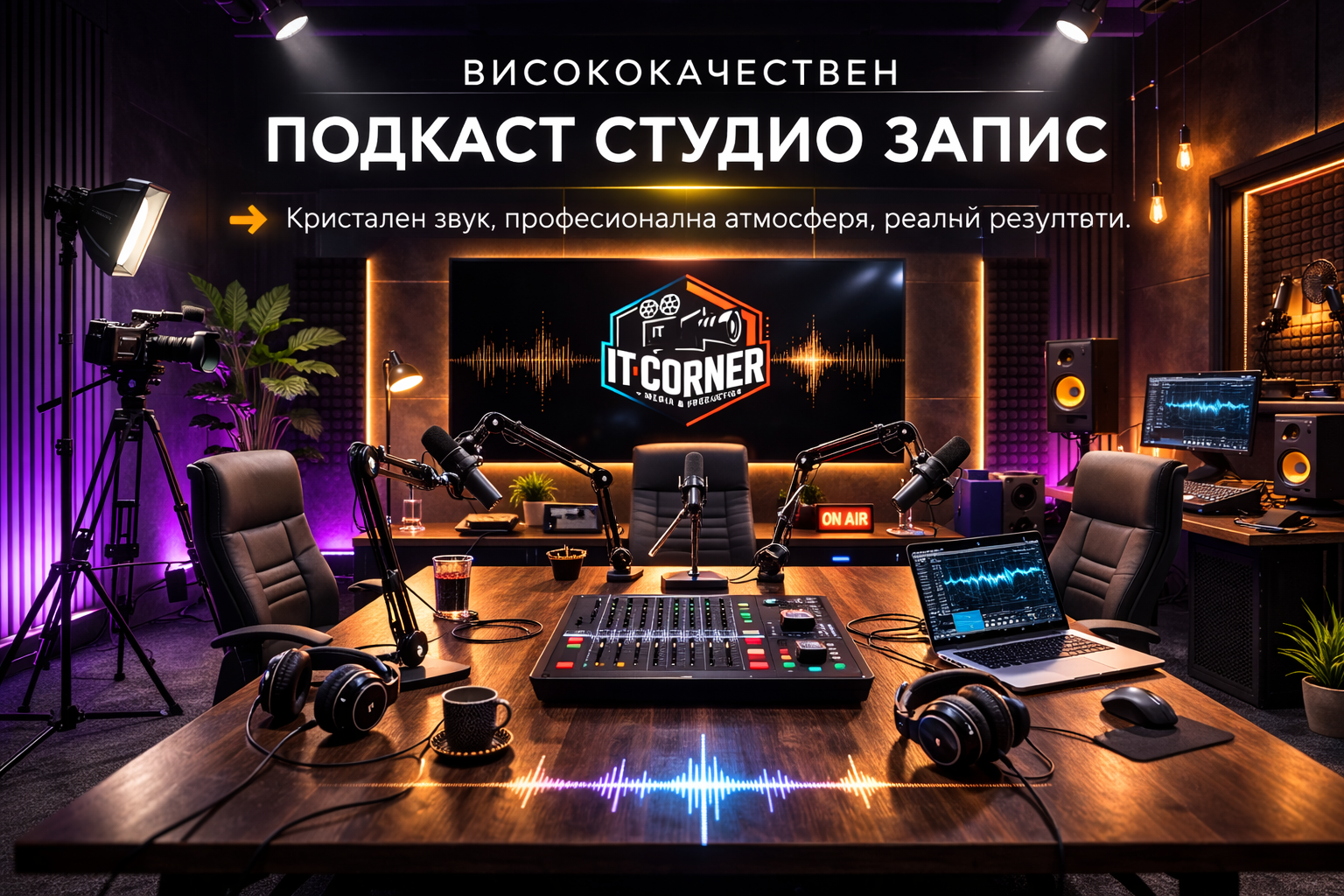 Professional Podcast Recording in Studio - Sofia